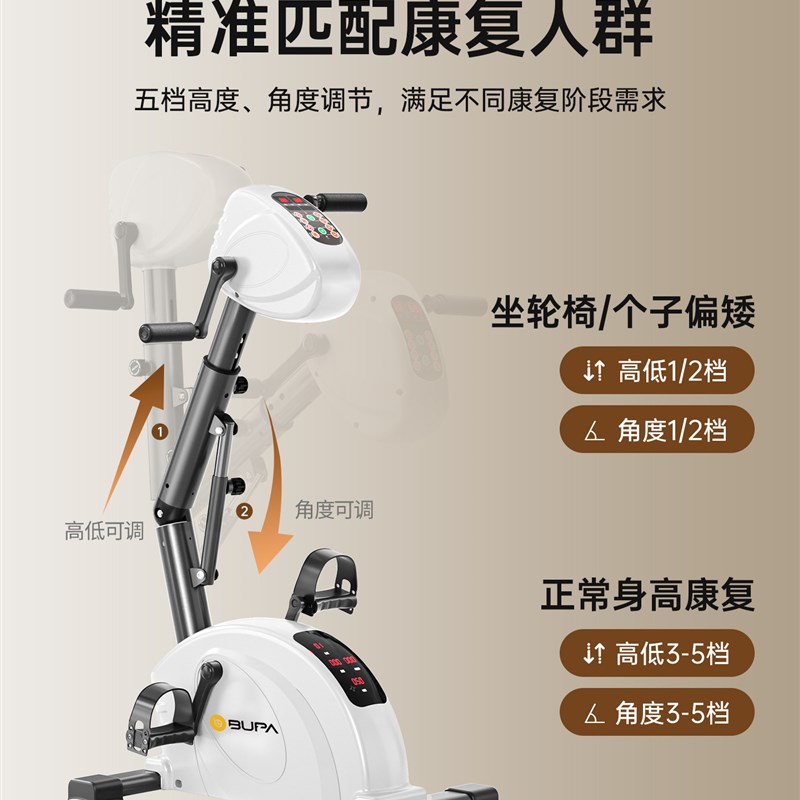 四肢联动康覆训练脚踏车老人偏瘫器材腿部肌肉萎缩下肢脚蹬车电动