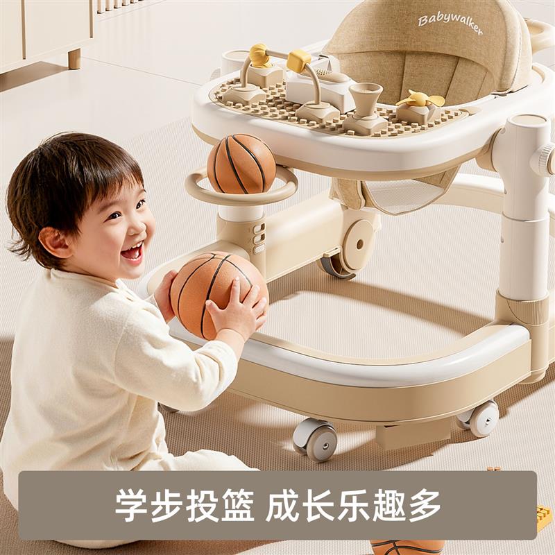 婴儿学步车6到18个月防o型腿多功能防侧翻三合一学行车宝宝助步车