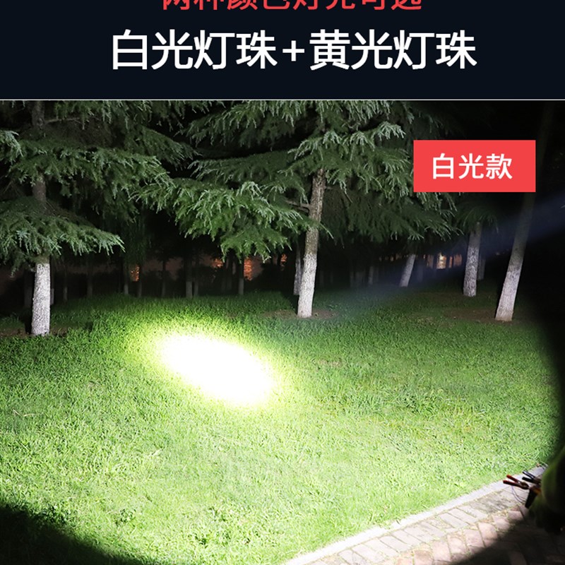 12V高亮度LED头灯强光远射可调光头灯12-80V超远射程照明设备