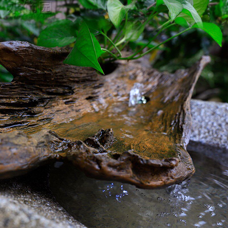 流水喷泉摆件鱼缸水循环新中式仿复古装饰水系水景观鱼池庭院开运