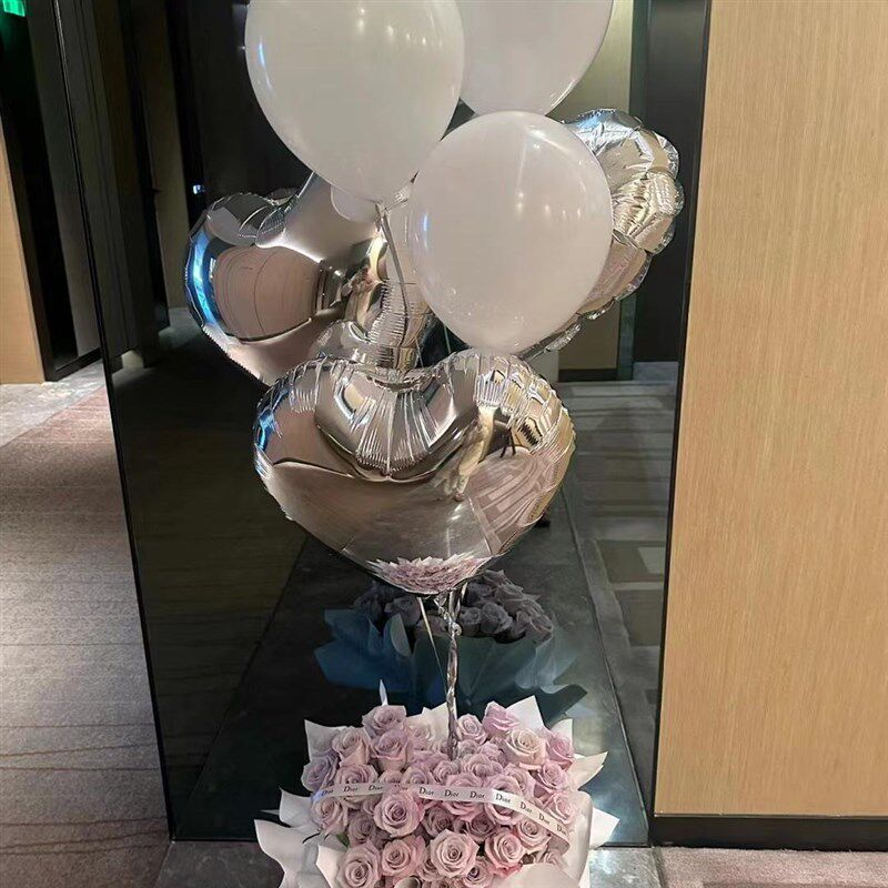 北京天津生日鲜花速递同城花店配送网红气球抱抱桶玫瑰花束送女友