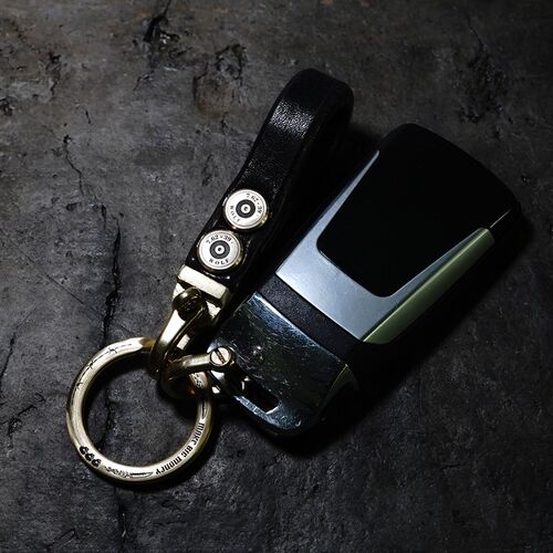 双钉复刻SKS经典底火手工牛皮汽车钥匙扣养牛咔叽马蹄扣钥匙链