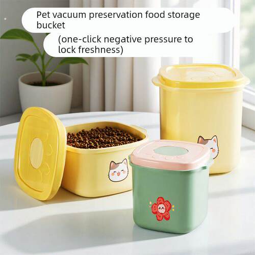 负压锁鲜猫粮储存桶狗狗粮密封罐防潮真空宠物猫咪粮食存储收纳盒