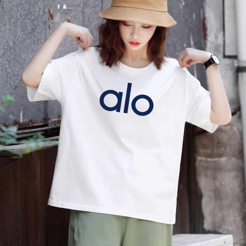 AIO重磅夏季高档印花短袖美式运动情侣同款240g纯棉时尚百搭T恤新