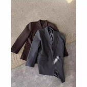 宽松条纹西装 王福贵定制～韩版 外套3.9 条纹西装