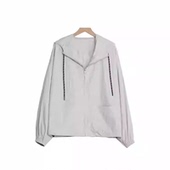 连帽休闲宽松拉链外套3.9 王福贵定制～韩版 花绳外套