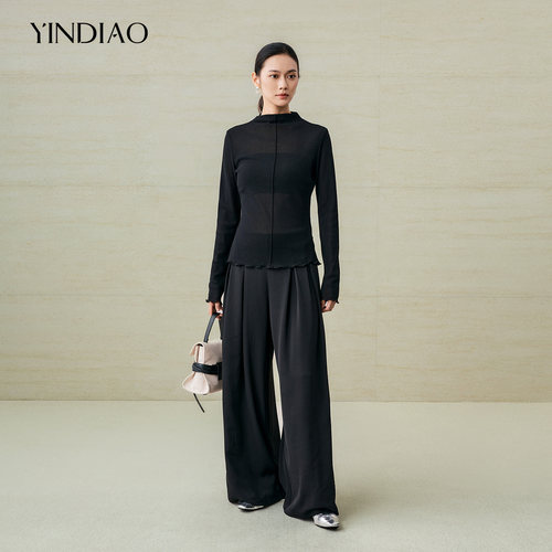 YINDIAO引调法式简约小衫打底衫