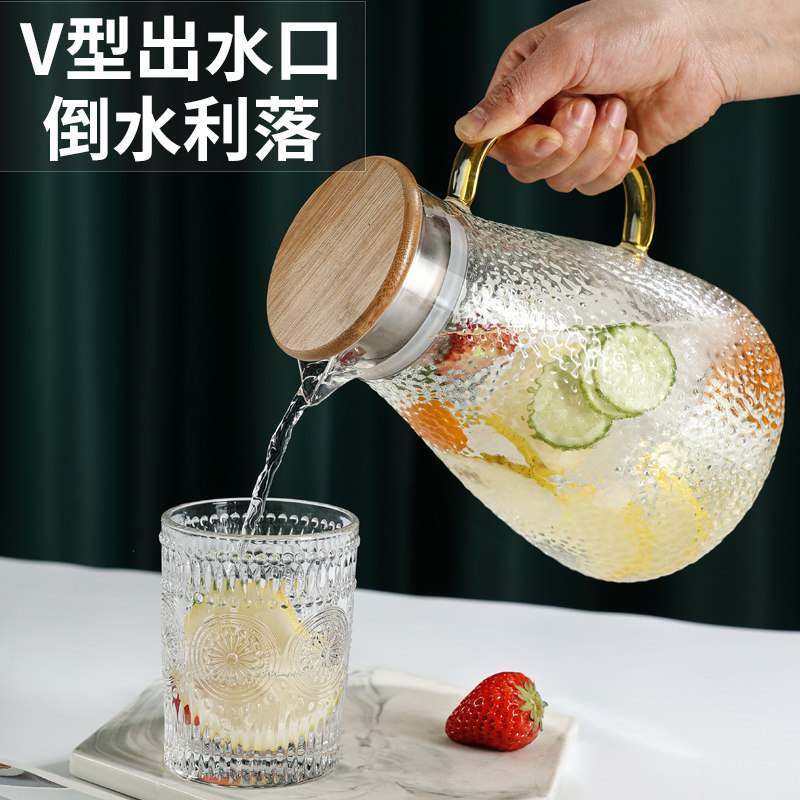 轻奢水杯套装北欧茶壶杯具欧式家用茶具套杯家庭客厅杯子玻璃水具