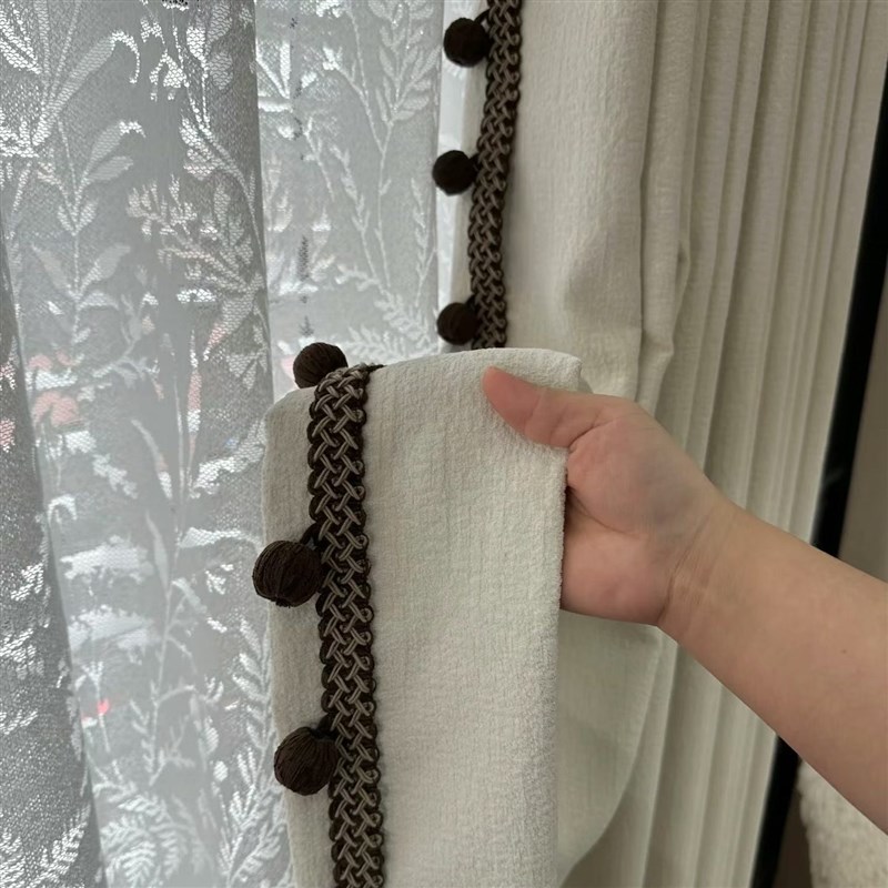 金源花边雪尼尔大木珠欧式复古窗帘花边辅料立边多色装饰配件