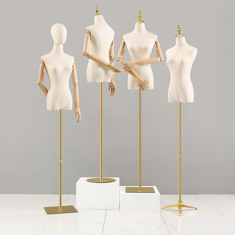 服装店模特道具女半身带头带手人台包布全身人偶展示婚纱模特架子