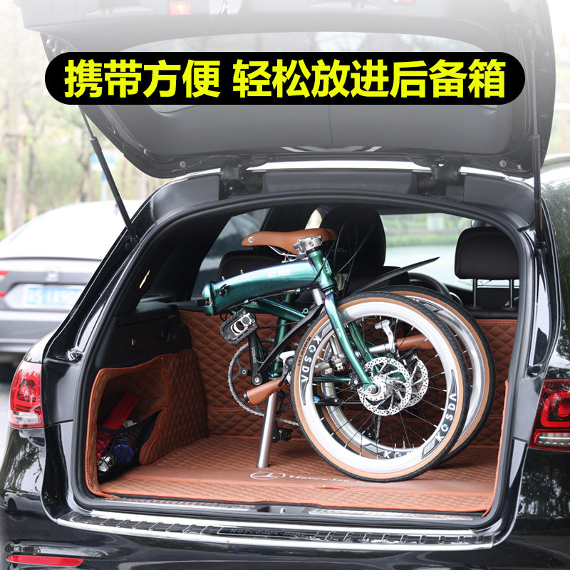 折叠自行车复古22寸451车架铝合金单车超轻便携女变速公路车碟刹