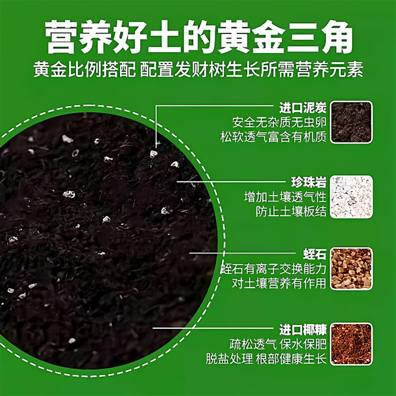 发财树专用土营养土有机盆栽绿植肥料专用肥土家用养分均衡土壤