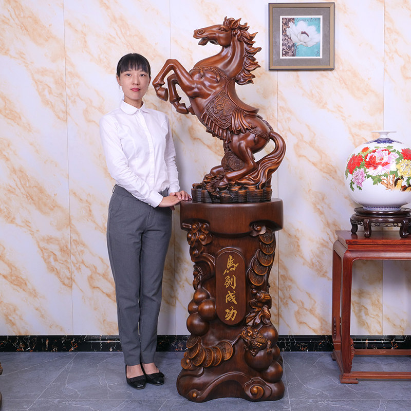 公司开业礼物乔迁庆典贺礼马到成功摆件招财马酒店办公室落地装饰