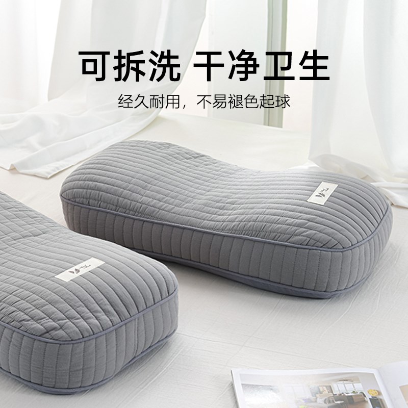 荞麦皮枕头护颈椎助睡眠家用枕头套和枕芯一套单人一只装男脖枕