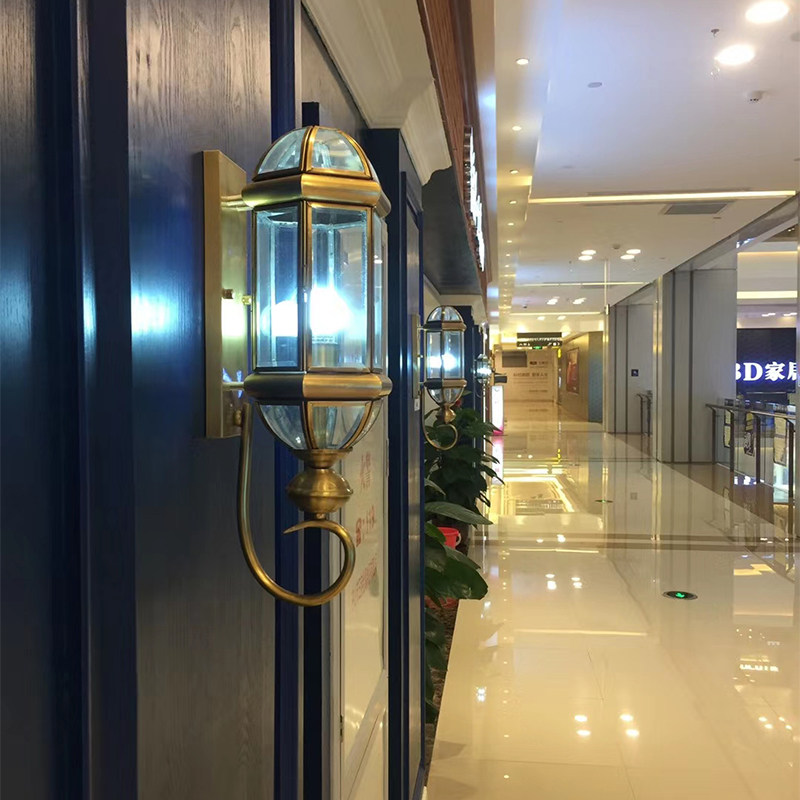 超亮户外壁灯室外防水装饰过道阳台外墙壁别墅全铜庭院壁灯大门口