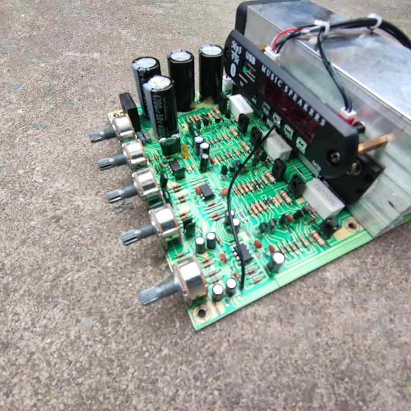 改装DIY600W2.1大功率重低音功放板1943+5200大管三声道DIY功放板