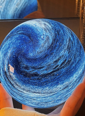 星球灯桌面摆件玻璃月球灯小夜灯氛围家居卧室毕业礼物房间装饰品