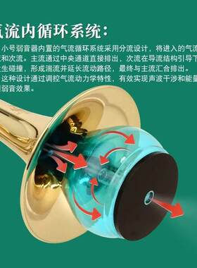 小号乐器静音器弱音器彩色练习器有效降低音量不扰邻居不易碎