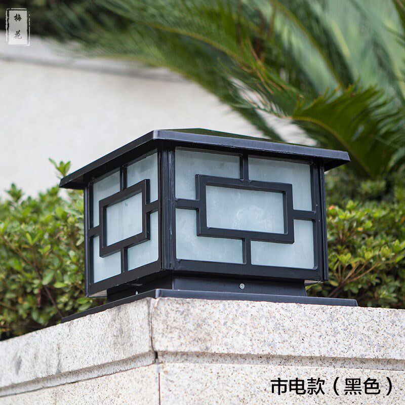 太阳能柱头灯 墙头灯围墙灯欧式大门灯防水门柱灯户外 柱子灯包邮