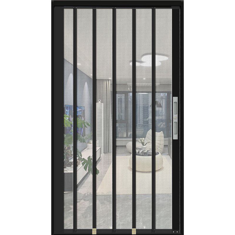 金刚网折叠纱门防蚊防盗带锁防猫狗铝合金隐形推拉纱门定制包安装