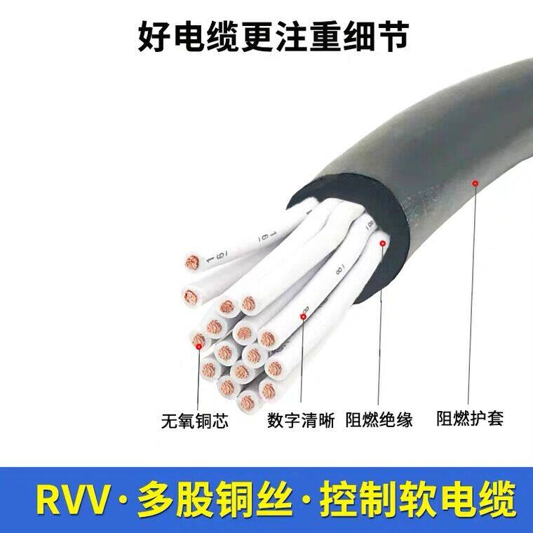 金环球控制电缆RVV12芯14芯16芯20芯24芯30/40芯0.3/0.5/0.75平方