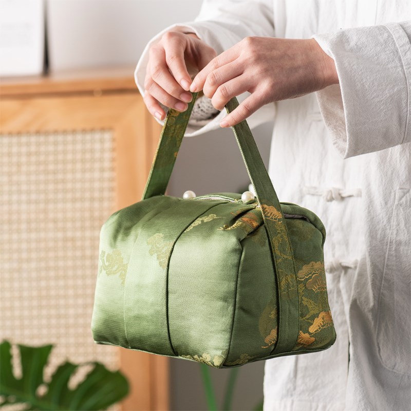 户外茶具收纳包家用整套旅行茶具快客杯茶壶便携收纳袋布艺包礼盒