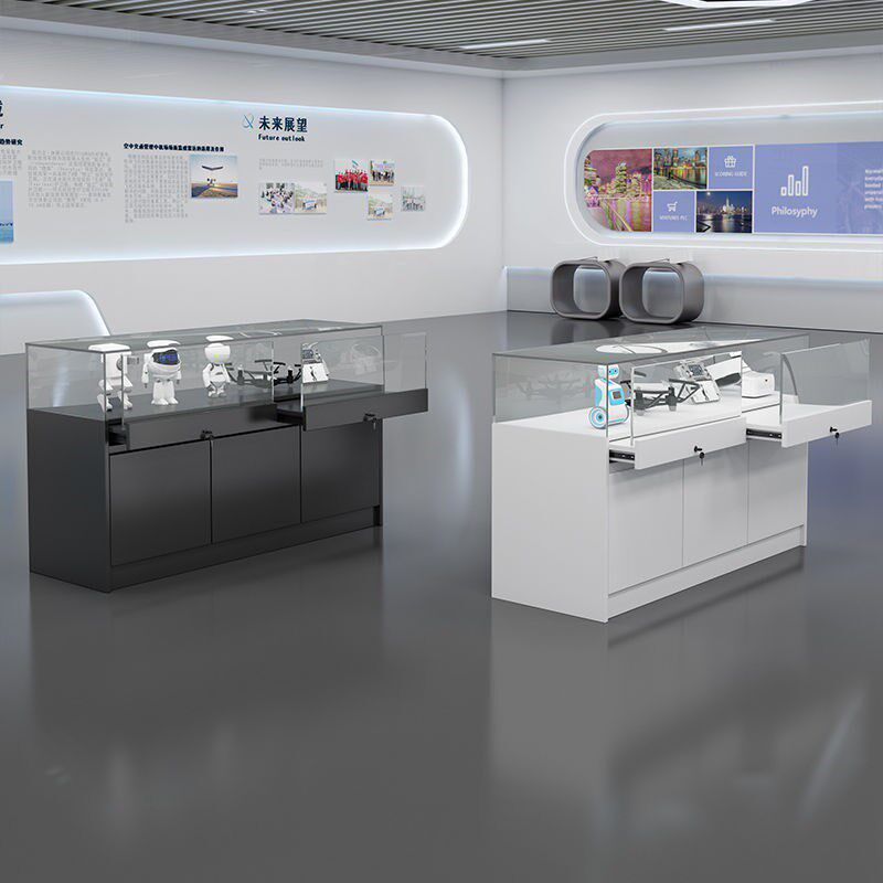 珠宝首饰柜台样品玻璃柜展示柜展览陈列柜定制商场博物馆文物展台