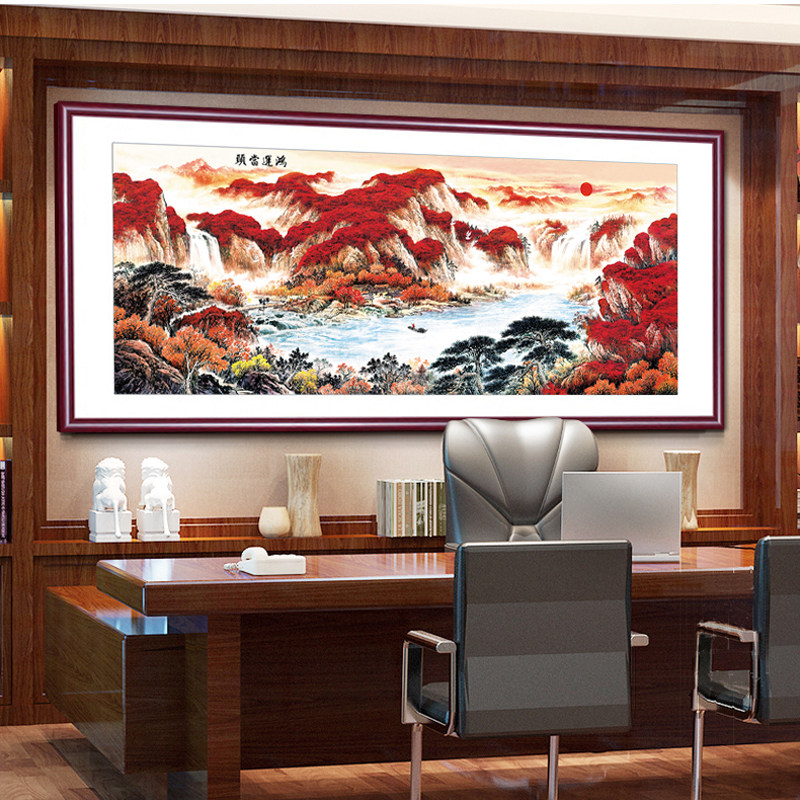 2025新款钻石画diy满钻客厅5d贴钻十字绣山水风景鸿运当头钻石绣