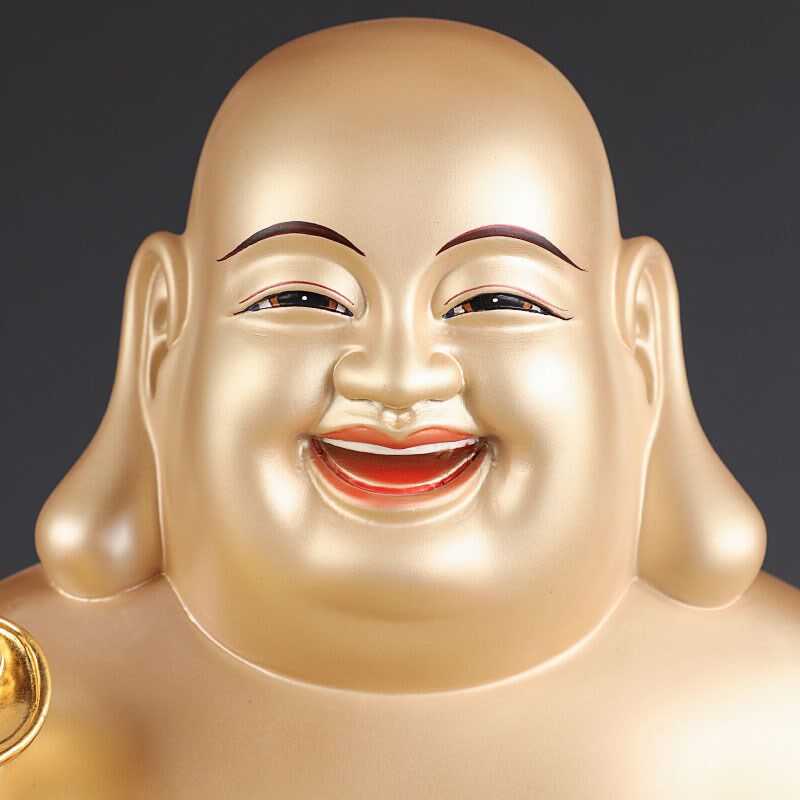 台湾珐琅纯铜弥勒佛佛像家用供奉大肚笑佛弥勒佛菩萨神像招财摆件