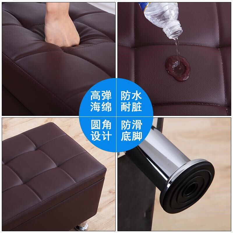 服装店沙发凳长凳储物试衣间凳子休息凳鞋店换鞋凳长条脚凳皮墩子