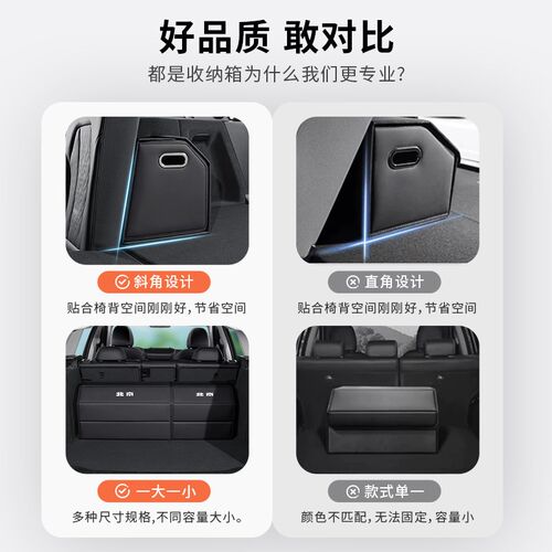 适用北京汽车后备箱收纳箱BJ40/BJ60/BJ80/BJ90/BJ30/F40储物箱