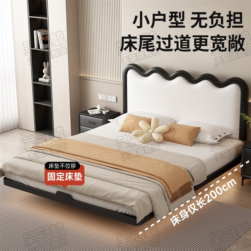 铁艺悬浮床现代简约儿童床小户型单人床悬空铁架床加粗加厚双人床