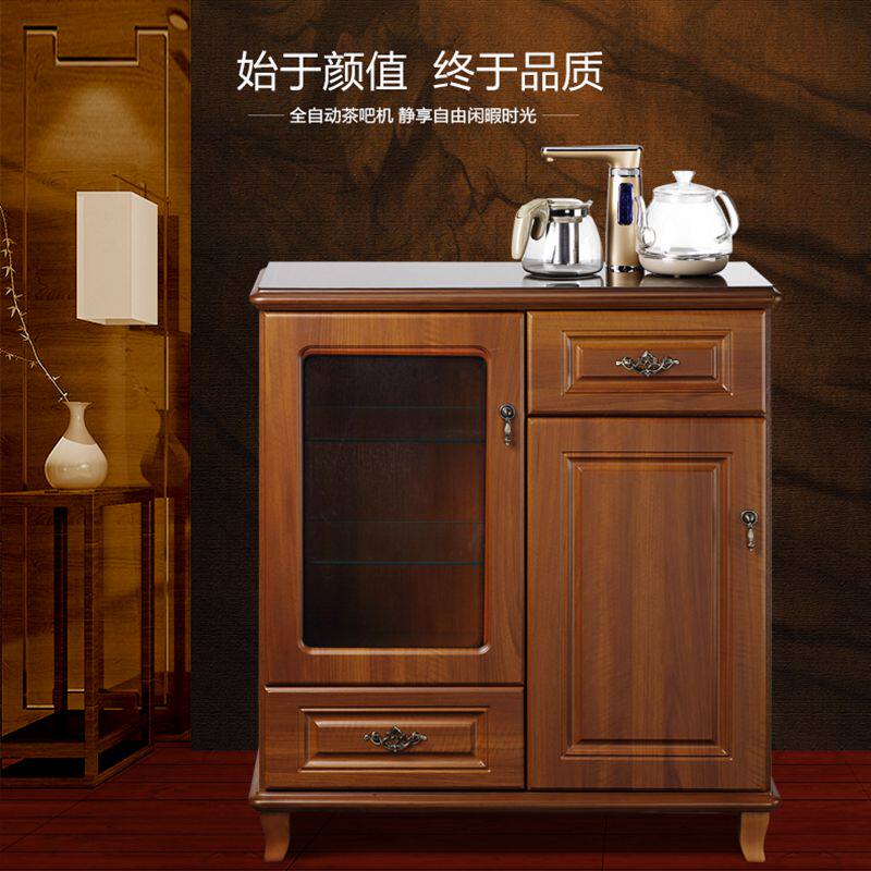 家用北欧轻奢全自动实木茶吧机多功能智能饮水机奶瓶消毒柜制冰热