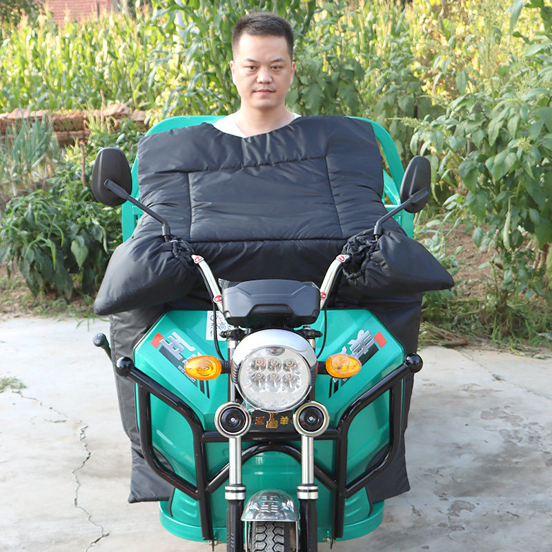 三轮电动摩托车挡风被冬季加绒保暖加大快递运输货运农用车防寒罩