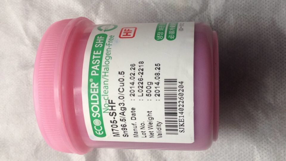 千住无卤锡膏,M705-SHF,千住305环保焊锡膏,500G/瓶,包邮
