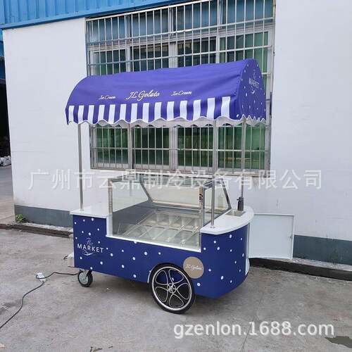 厂家供应 1ICEWINTO10V 糕户外花车 10盘雪 车gelat cart 冰淇o淋