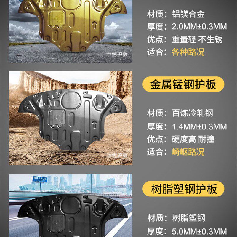 标致308发动机下护板改装14/18/19款东风标志308S地盘装甲护底板