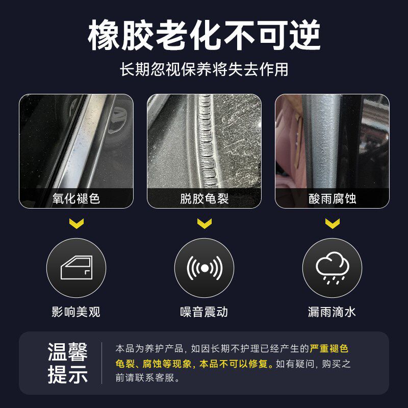 汽车胶条保养剂车门消除异响润滑脂车窗密封条橡胶天窗轨道润滑剂