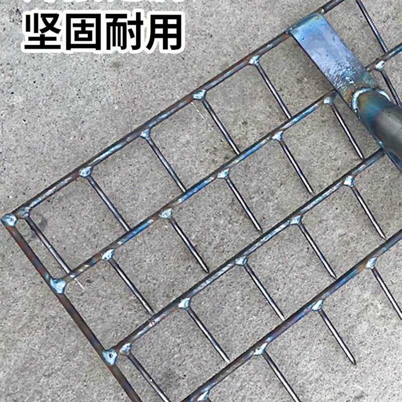 菜园平地耙子农用多功能搂土钢钉耙齿加厚平土种菜种花人参平床耙