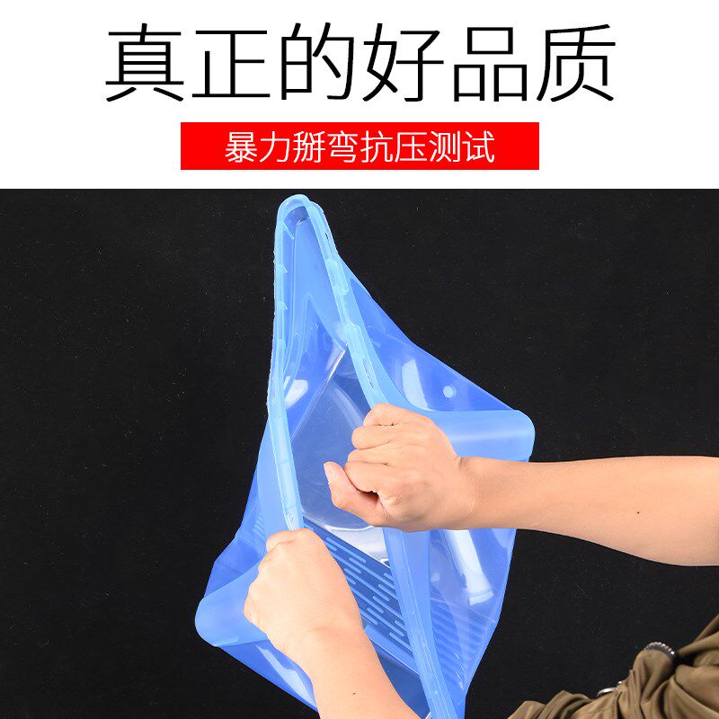 乌龟缸带排水口爬晒台大型龟缸别墅专用防逃跑饲养盒龟箱家用龟盆