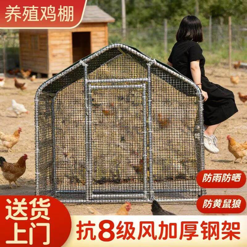 加高养殖棚养鸡棚防雨棚鸡窝鸡舍室外搭建家禽鸡笼子鸽舍家用鸡笼