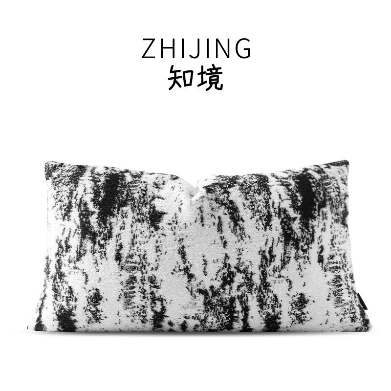 轻奢北欧风长方形车载沙发混纺抱枕客厅靠垫靠枕床头床上大靠背套