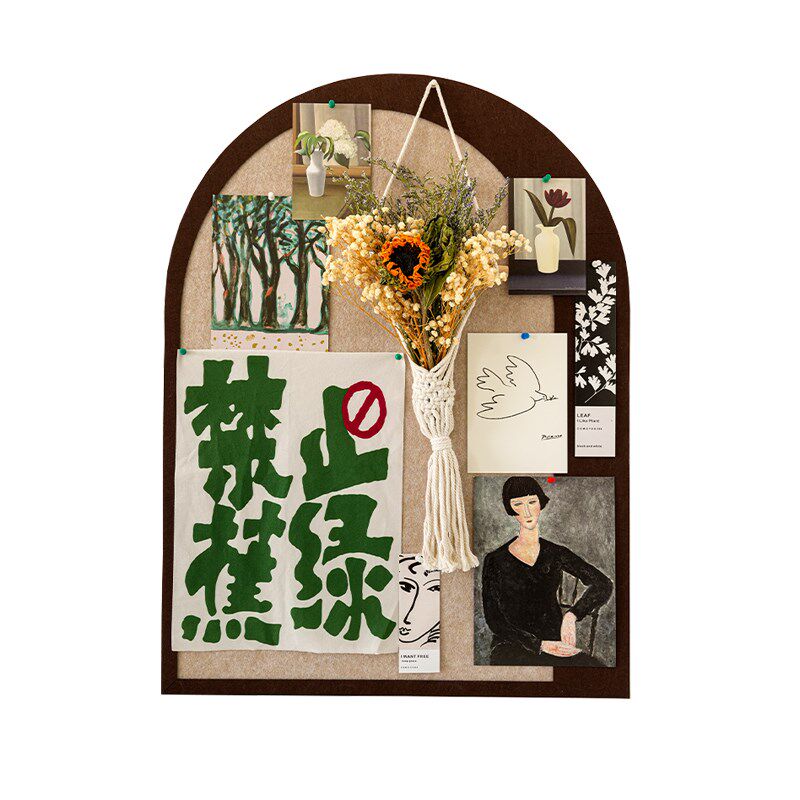 ins风毛毡板卡片干花墙饰编织挂毯壁饰客厅布置卧室墙面装饰壁挂