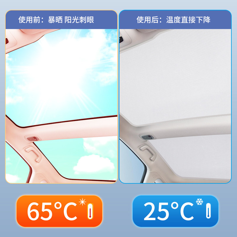 适用于小鹏p7天窗遮阳帘车顶防晒天幕汽车窗帘用品遮光板档布