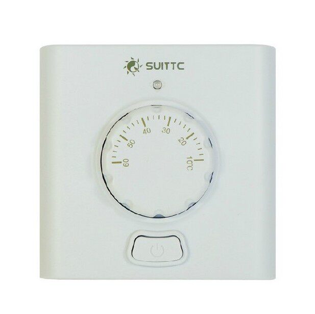 电热膜温控器SUITTC电采暖电热膜温控器地热开关明装8802/16WD