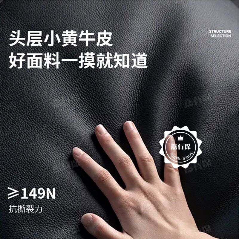 高端大气真皮床1.8米现代简约主卧双人大床2意式轻奢家用储物婚床