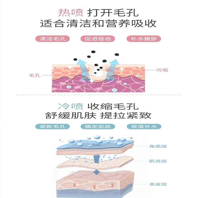 冷热双喷纳米喷雾蒸脸仪家用保湿仪脸部保湿美容蒸脸器面部加湿器