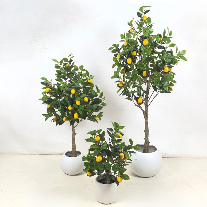 仿真柠檬树盆栽带果北欧假植物摆件ins装饰绿植盆景室内橘子树
