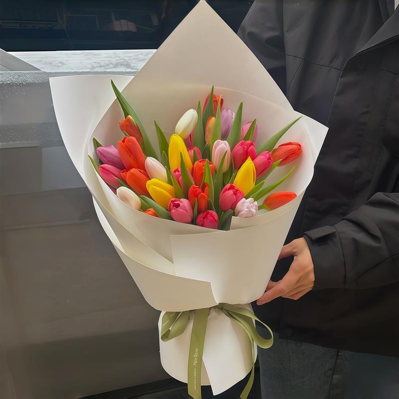 郁金香鲜花速递生日花束广州韶关深圳市珠海市汕头市花店同城配送