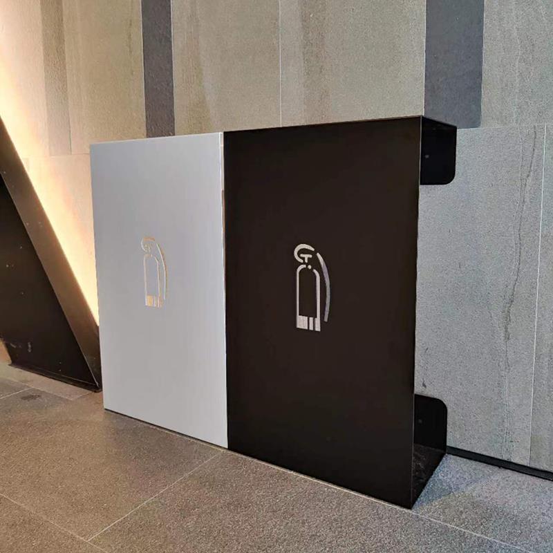 挂墙灭火器箱高端商场售楼部4S 店落地消防收纳箱子专用箱2只装